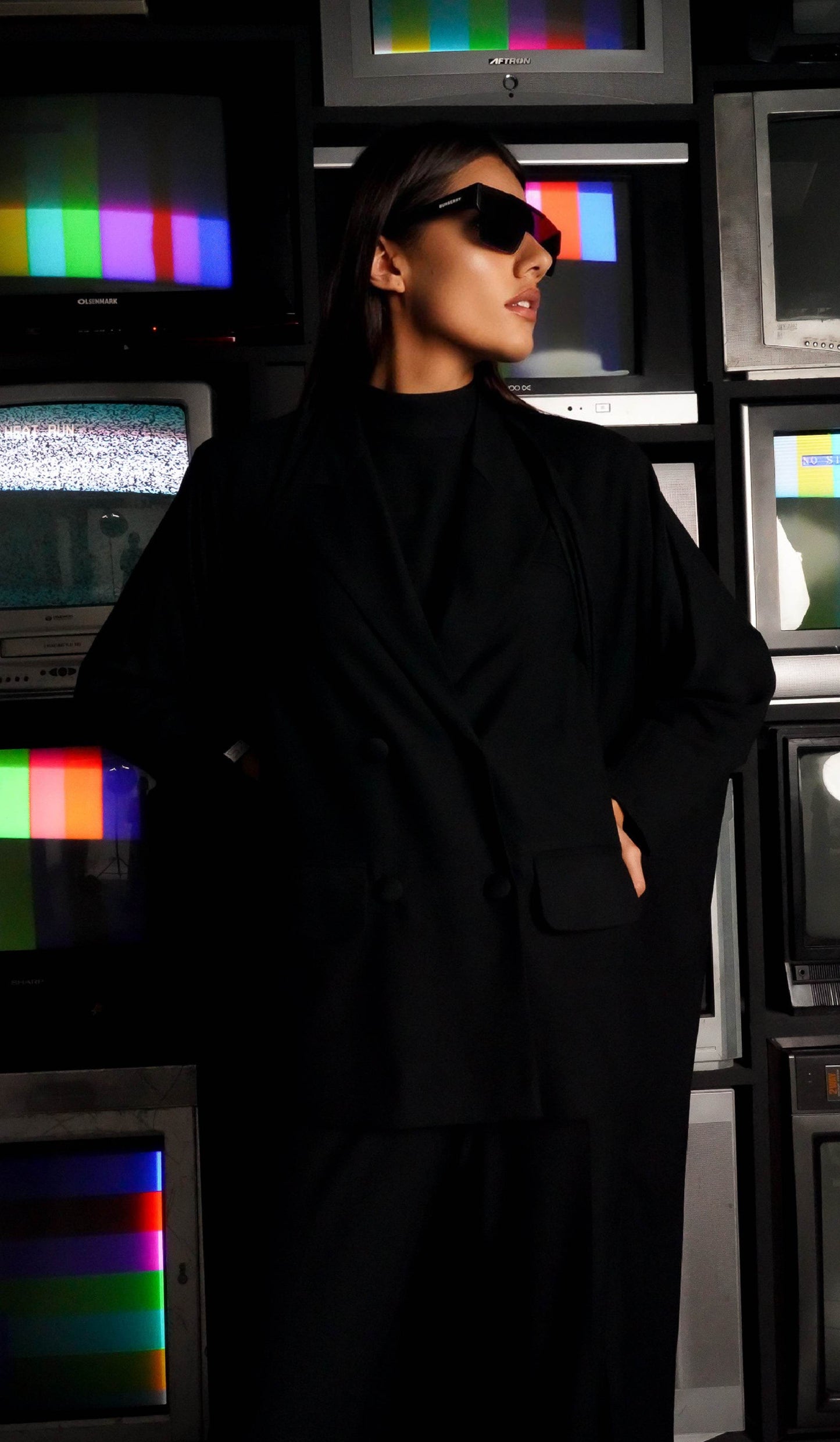 Black Highneck Long Sleeves - Front View