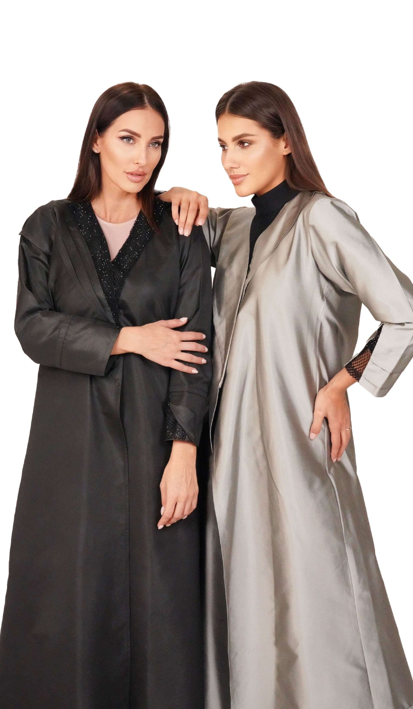 Black Redesign Abayas with two color