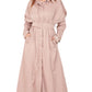 Black Long Drape Coat - Front View