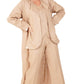 Beige Linen Coat Abaya - Front View