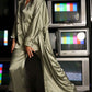 Green Silk Oversized Abaya Front View