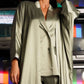 Green Silk Oversized Abaya Back View