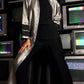 Reversible Crisp Silk Abaya - Black Side