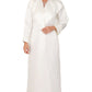 White Redesign Abaya - Front View